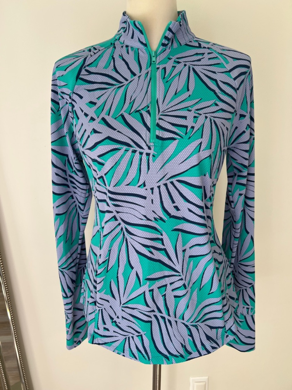 Tommy Bahama Active 1/4 Zip UPF 50 Golf Tennis Pullover L women’s tropical